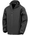 RS911M R911M Result Recycled Three Layer Printable Hooded Soft Shell Jacket Black colour image